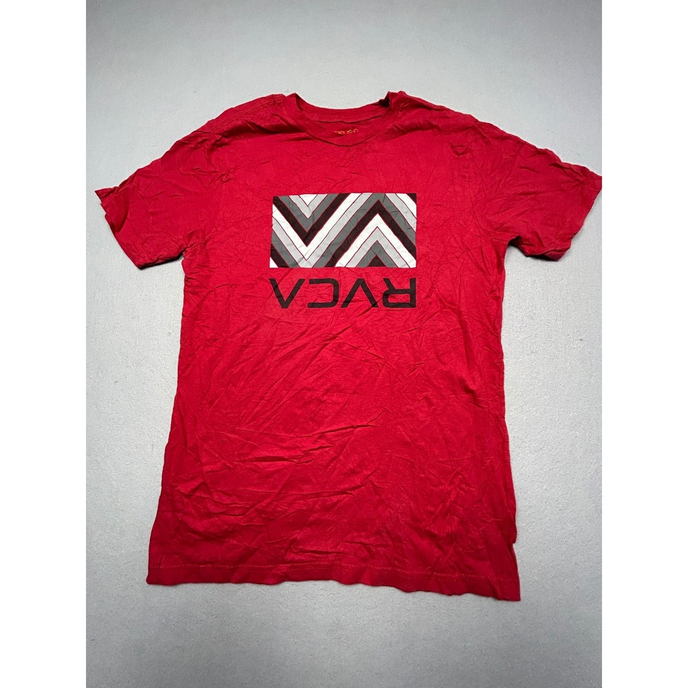 RVCA‎ T-Shirt 100% Cotton Red Graphic Print Size M Mens